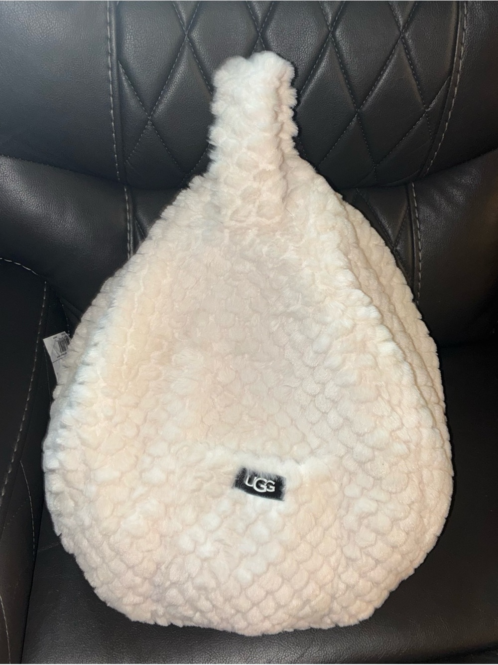 UGG Cream Sherpa Knot Beanie